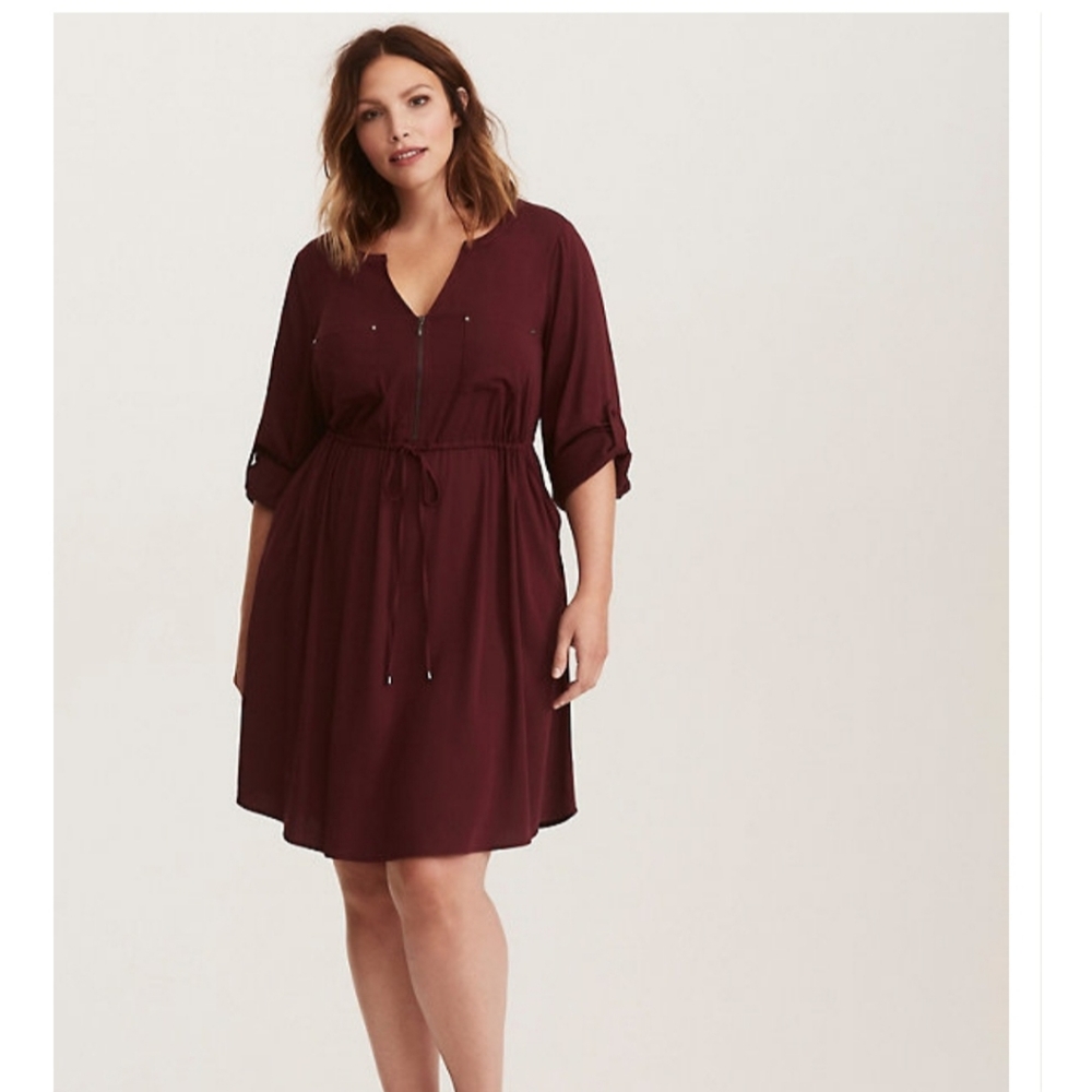 Red shirtdress
